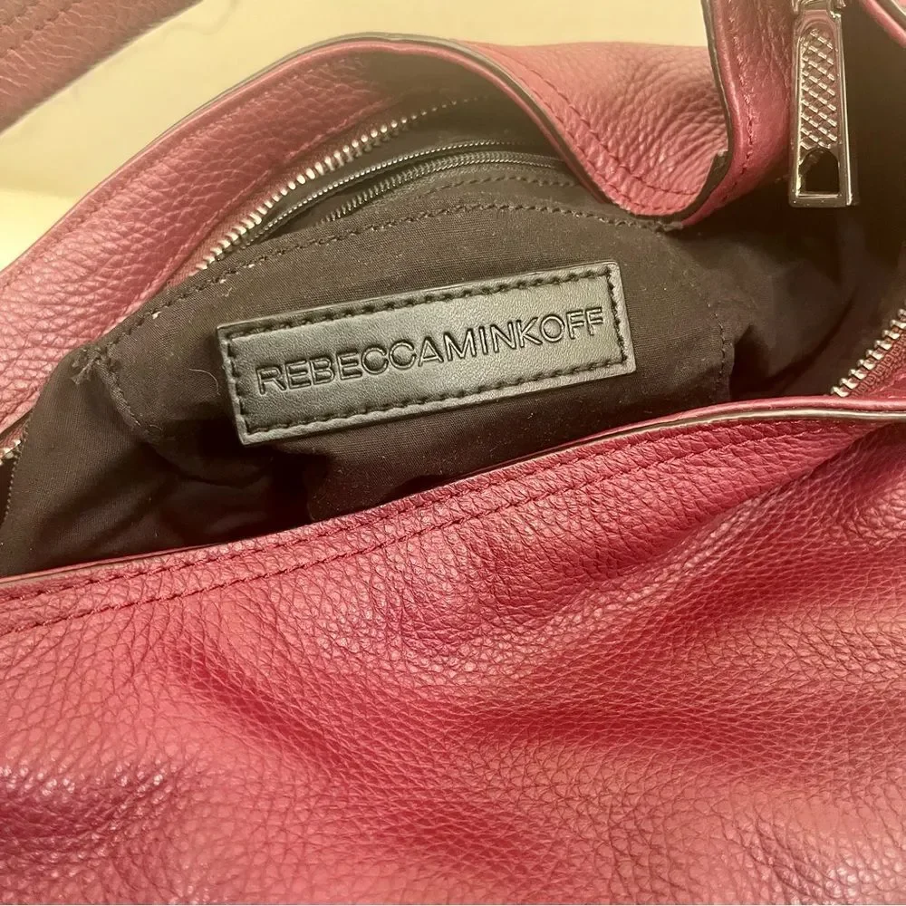 Rebecca Minkoff Deep Red Leather Hobo Bag